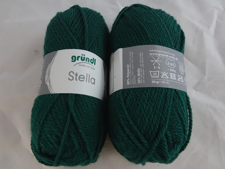 1 pelote laine Stella vert bouteille 07 Gruendl wolle Gründl-wolle Stella  07 : Toutes en Laine-Vente de laine à tricoter pas chère et accessoires  tricot